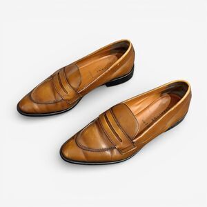 Everlane Modern Penny Loafer Brown Cognac Italian Leather Made in Italy, Size 7